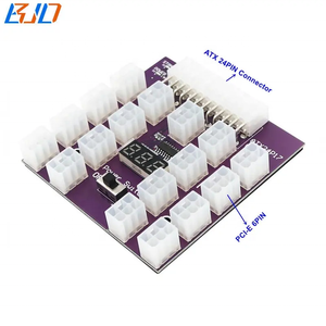 ATX 24PIN гнездовая до 17*12 В PCI-E 6-контактный разъем блок питания для видеокарты GPU - Product Image 2