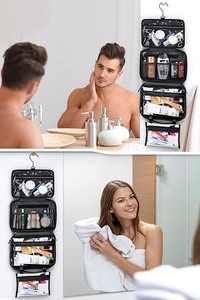 Custom Women Cosmetics Makeup Pouch articoli <span class=keywords><strong>da</strong></span> toeletta <span class=keywords><strong>Organizer</strong></span> Kit Hanging Travel Toiletry Bag Men Travel <span class=keywords><strong>Organizer</strong></span> con 2 staccabili - Product Image 6