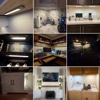 Lampe LED rechargeable moderne pour armoire, éclairage sans fil sous comptoir avec détecteur de mouvement, lampe magnétique pour placard, maison et cuisine