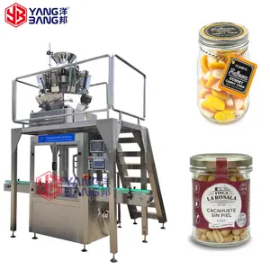 Automatische Gummy Candy Jar Vulmachine, Chocolade Fles Vullen En Het Afdekken Machine Met Etiketteermachine