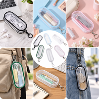 Étui de rangement transparent pour poupées en peluche de 15 cm - Sac de présentation anti-rayures avec porte-clés, boîte de rangement de voyage durable pour accessoires
