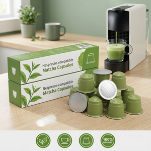 Cápsulas de Matcha para la Concentración, Ricas en L-Teanina, Energía Estable, Sin Impulsos de Energía, Alternativa al Café, Marca Privada, Venta al Por Mayor, OEM - Product Image 1