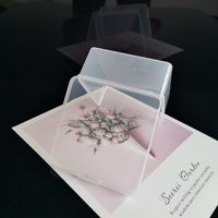 Boîte d'emballage à charnière transparente en PP personnalisée, écologique et recyclable, pour bijoux, artisanat et perles