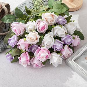 Un gros rouge faux velours <span class=keywords><strong>Rose</strong></span> maison mariage décor Blush poussiéreux <span class=keywords><strong>rose</strong></span> Faux blanc noir bleu violet artificielle <span class=keywords><strong>Rose</strong></span> fleur en vrac - Product Image 4