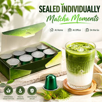 Capsule de thé Matcha biologique de qualité cérémoniale, neuve, scellée individuellement, pour latte, smoothie et pâtisserie, compatible OEM