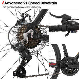 JOYKIE Vélo de route 700C à cadre en alliage d'aluminium Vélo de route 21 vitesses Vélo de <span class=keywords><strong>course</strong></span> avec frein à disque Vélo de route en stock - Product Image 2