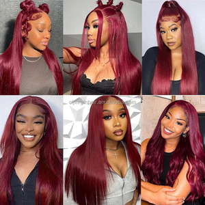 Clj阿里巴巴网购越南人发假发13X4直发蕾丝前额透明蕾丝假发 - Product Image 6