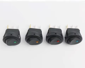 3 Pin KCD1 12V Mini Round Rocker Alternar com Lâmpada LED Iluminação On-Off Função para Uso Industrial - Product Image 2