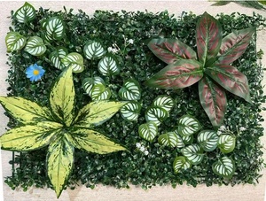 Mur végétal artificiel tropical moderne de luxe écologique de haute qualité, décoration en <span class=keywords><strong>herbe</strong></span> verte colorée, <span class=keywords><strong>herbe</strong></span> de Milan suspendue - Product Image 4