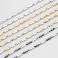 Collier pour homme en acier inoxydable 304, chaîne à maillons torsadés, bijoux à chaîne géométrique facettée