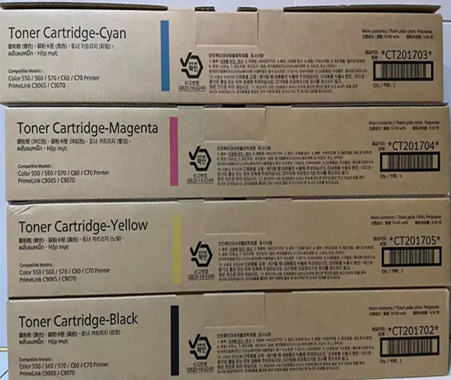 Cartucho de toner original, cartucho para impressora xerox color 550 ,560,570, c60, c70