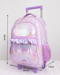 Zaino in PU per bambini di nuovo Design all'ingrosso zaino da scuola da principessa firmato zaino da favola viola per bambini - Product Image 3