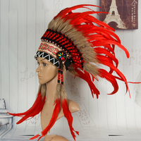 Super Deluxe carnaval indien plume Chef Tribal coiffe MH-0160