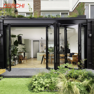 DERCHI ประตูพับอลูมิเนียมมาตรฐานเยอรมัน ระบบฉนวนกันความร้อน ประตูลูกกีฬาแบบสองพับ - Product Image 2