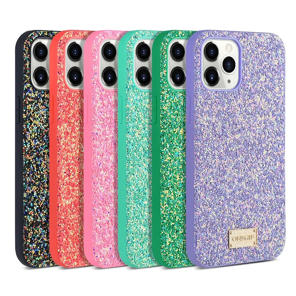 ONEGIF Luxury Glitter Multi Colors Bling Girl Mobile Phone Case Cover for Apple iPhone 13 14 Pro Max Cover Phone Case