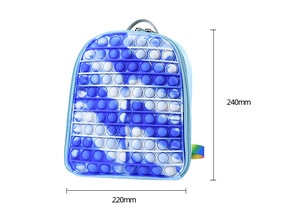 TOYSRUNNER Mochila Antiestrés de Silicona con Burbujas, Mochila Escolar de Juguete, Mochila Antiestrés con Burbujas de Arcoíris de Dibujos Animados - Product Image 5