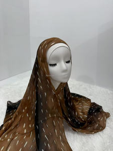 Hươu mô hình hồi giáo in phương thức khăn mô hình động vật tùy chỉnh in Rayon khăn Muslim cao cấp bông dệt phương thức khăn choàng - Product Image 5