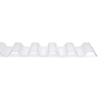 Panneau de toiture en polycarbonate ondulé haute résistance, transparent, protégé contre les UV, pour pergola, patio, auvent
