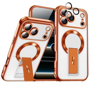 เคสโทรศัพท์ใส Senyork electroplate พร้อมที่ยึดแม่เหล็ก สำหรับ iPhone 17Air 12 11  พร้อมฟิล์มกันรอยเลนส์ ป้องกันการกระแทก ป้องกันด้านหลัง - Product Image 2