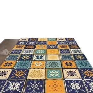 Tapis d'extérieur en PVC imperméable, grande taille, style rétro, résistant aux taches, sans lavage, idéal pour l'entrée de la maison et la zone de changement de chaussures - Product Image 5