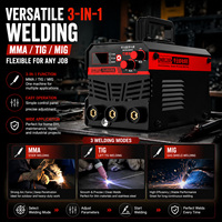Poste de Soudage MIG Sans Gaz 3-en-1 Inverter 220V Portable Flux Cored MIG MMA TIG Pour Bricolage Domestique