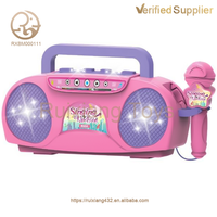 Microphone jouet en gros pour enfants, machine à chanter de simulation, microphone karaoké, son tout-en-un, jouets éducatifs musicaux pour enfants