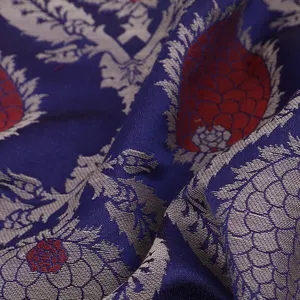 热卖中国批发蓝色图案 114厘米 100% 丝绸提花织物