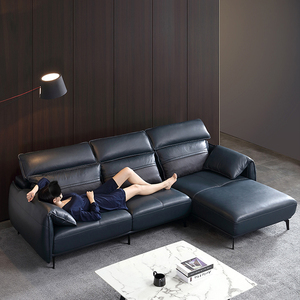 Sofá de esquina de cuero de estilo moderno de lujo, sofá seccional en forma de <span class=keywords><strong>L</strong></span>, muebles, juego de sofá para sala de estar - Product Image 2