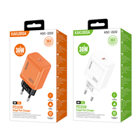 Chargeur rapide KAKUSIGA 30W PD, moule privé, prise EU, chargeur mural USB C, adaptateur d'alimentation multi-protocoles PPS, vente en gros