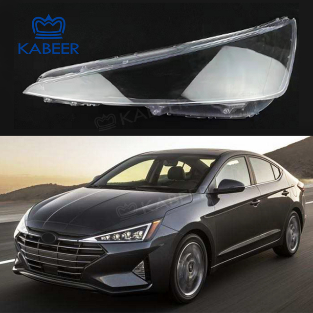 Headlamp Shell Glass Lens for Hyundai Elantra 2020 2021 Headlight Glass Cover Front Headlamps Transparent Lampshades Lamp Cover
