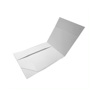 Boîte d'emballage en papier de luxe avec logo personnalisé grand rabat magnétique blanc pour vêtements