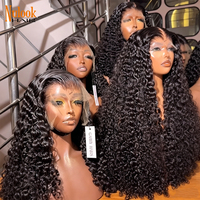 Perruques bouclées en cheveux humains sans colle, prêtes à porter, avec dentelle HD pré-coupée, densité 180, naturelles et volumineuses pour femmes