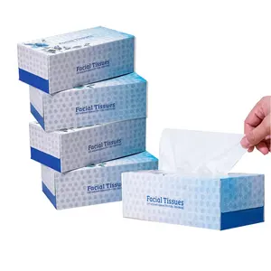 China factory wholesale baby soft tissue paper custom printed box facial tissue pop up facial tissue
