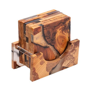 Noyer Résine Pin Coaster Service À Thé Accessoires Gravé À La Main En <span class=keywords><strong>Bois</strong></span> Art Artisanat Décorations pour La Maison pour Table et Titulaire - Product Image 4