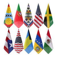 Vente en gros 100% coton personnalisé pays drapeau Bandana Venezuela Barbade Caraïbes Haïti jamaïcain Grenade drapeau Bandanas
