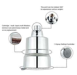 Pommeau de Douche à Trois Modes de Jet avec Filtre pour Eau Dure KDF-55, Sulfit de Calcium, Charbon <span class=keywords><strong>Actif</strong></span> pour une Peau et des Cheveux Améliorés - Product Image 5