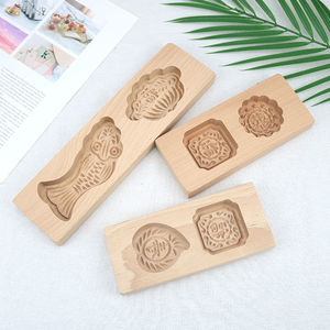 Moule à pain vapeur fait main, outil de pâtisserie à motifs vapeur, moule en bois en forme de fleur - Product Image 3