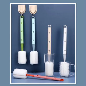 Cepillo de limpieza para botellas y tazas con mango largo y aislamiento, cepillo de esponja extraíble para limpieza de botellas y tazas - Product Image 5