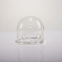 Diffuseur de lumière en verre de haute qualité en borosilicate 3.3, transparent, poli, en forme de dôme, fabriqué à la main, écologique, pour éclairage intérieur, abat-jour en verre gratuit