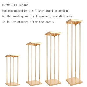 Janelove Wholesale JC202321 Gold Metal Flower Stand with <strong>Top</strong> <strong>Wedding</strong> Centerpieces <strong>Table</strong> <strong>Decorations</strong> As Picture Shows - Product Image 4