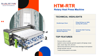 Mesin Sublimasi Rotary Heat Press Otomatis Diameter Drum 320mm Lebar Transfer 1200mm untuk Pakaian
