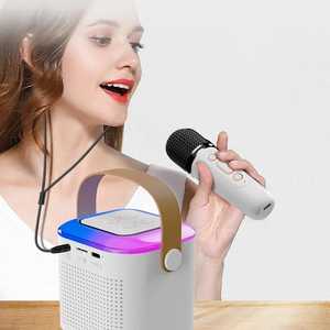 Mini Máquina de Karaoke Portátil al por Mayor para Adultos y Niños, Altavoz con 2 Micrófonos Inalámbricos, Regalos de Cumpleaños - Product Image 5