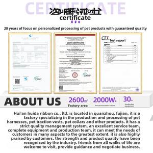 क्रॉस-बॉर्डर पैडड फैशन रिबन ठोस रंग नायलॉन कुत्ते कॉलर पट्टा हार्नेस - Product Image 3