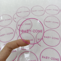 Étiquettes rondes transparentes - Autocollants adhésifs brillants en BOPP personnalisés, découpés à la forme, imperméables, sur feuille, pour boîtes cadeaux et emballages de boulangerie