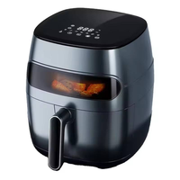 Vente en gros de friteuse à air numérique intelligente avec écran tactile de 5,2 L, multifonction, protection contre la surchauffe, pour usage domestique