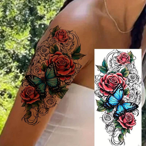 <span class=keywords><strong>Tatuajes</strong></span> Temporales de Flores para Medio <span class=keywords><strong>Brazo</strong></span>, <span class=keywords><strong>Tatuajes</strong></span> Adhesivos Sexys para Mujeres Adultas, <span class=keywords><strong>Chicas</strong></span>, Hombro, <span class=keywords><strong>Brazo</strong></span>, Pierna, Espalda - Product Image 6