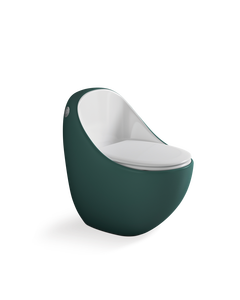 WC monobloc en céramique blanche allongé, autoportant, moderne, en promotion, pour hôtels, villas et écoles - Product Image 2