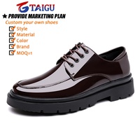 Mocassins décontractés pour hommes grandes tailles 38-48, noirs et marron brillants, à lacets, rehaussants, respirants, pour printemps, été, hiver