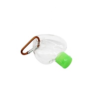 Botol plastik PET berbentuk hati Mini 50ml, topi mahkota sablon transparan untuk Losion Perawatan pribadi