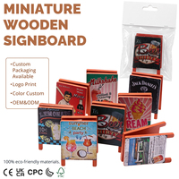 En gros, Panneau en bois miniature pour maison de poupée avec pince à photos, modèle de présentation de menu pour scène de magasin japonais Zakka, accessoire à l'échelle 1:12